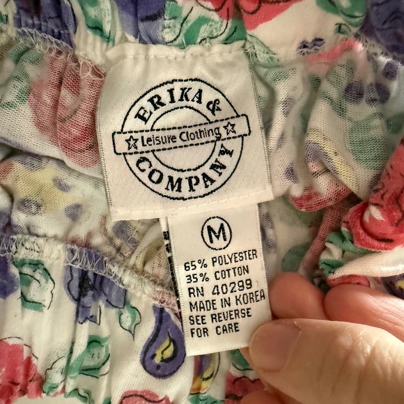 Vintage 80s 90s Floral Cartoon High Rise Cotton Mom Shorts Cute - Picture 3 of 4